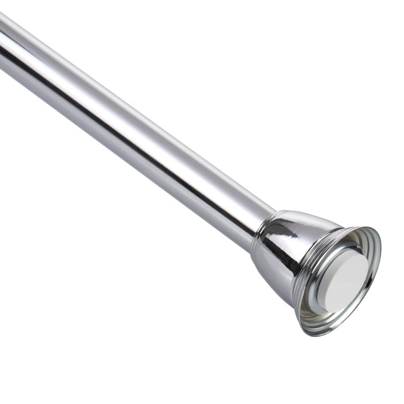 Splash Home Eire Shower Curtain Rod, 42 to 72 Inches Steel Adjustable Tension Curtain Rod - Non-Slip, No Drilling Shower Rods for Bathroom, Chrome - Image 2
